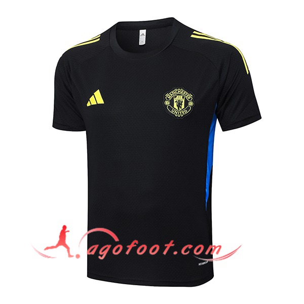Training T-Shirts Manchester United Noir/Jaune/Bleu 2025/2026