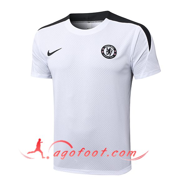 Training T-Shirts FC Chelsea Blanc/Gris 2025/2026 -02