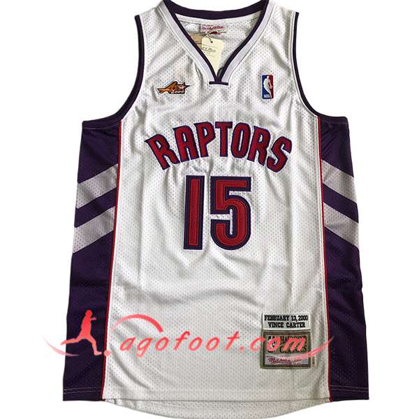 Maillot Toronto Raptors (CARTER #15) 2025/26 Blanc/Pourpre/Rouge