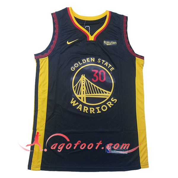 Maillot Golden State Warriors (CURRY #30) 2025/26 Noir/Jaune -02