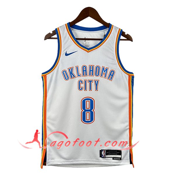 Maillot Oklahoma City Thunder (WILLIAMS #8) 2025/26 Blanc