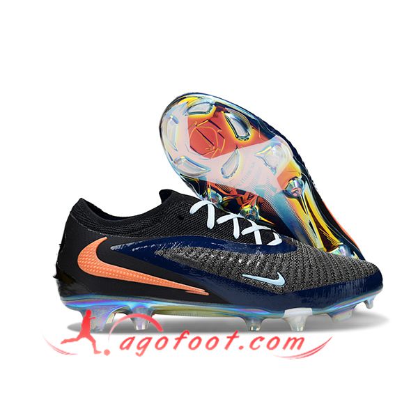 Nike Chaussures de Foot Phantom GX III Elite FG Noir/Bleu/Orange