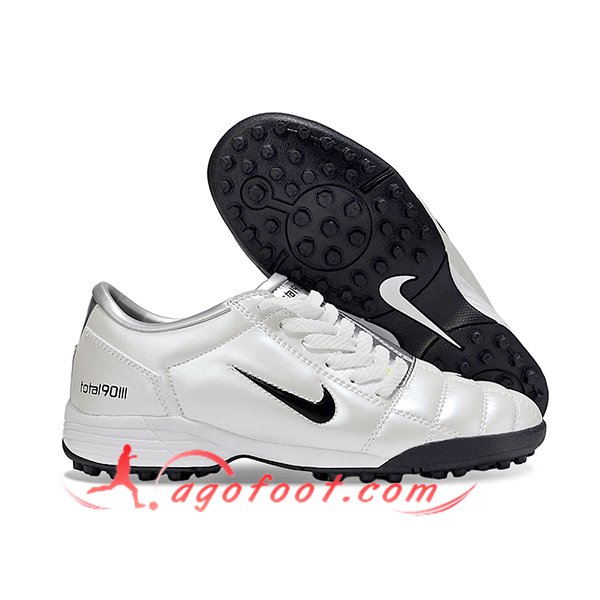 Nike Chaussures de Foot T90 TF Gris/Noir -02