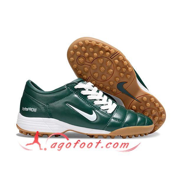 Nike Chaussures de Foot T90 TF Vert/Blanc