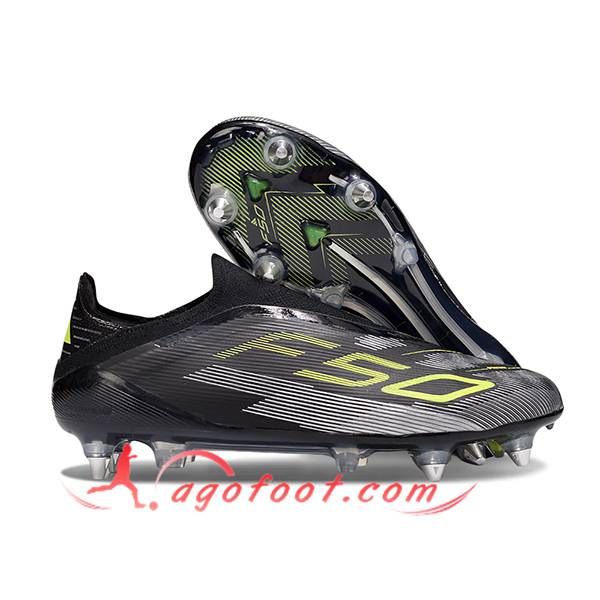 Adidas Chaussures de Foot F50 Elite SG Noir/Vert