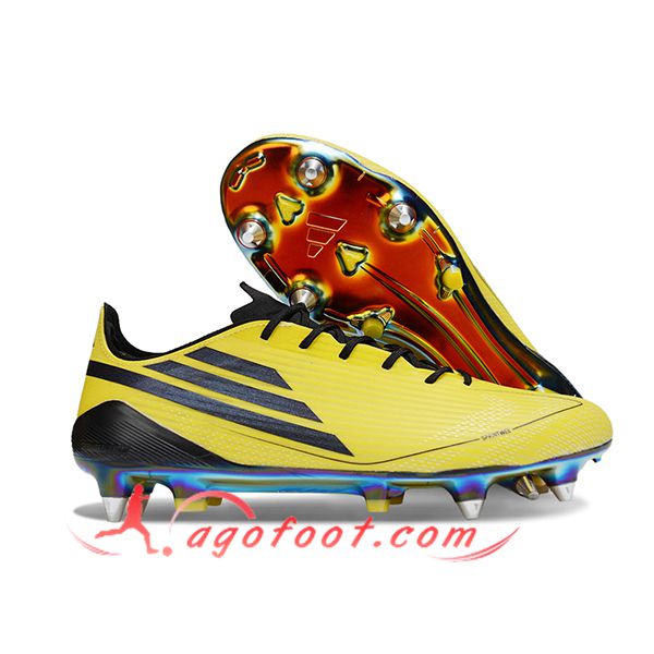 Adidas Chaussures de Foot F50 ELITE SG Jaune/Noir