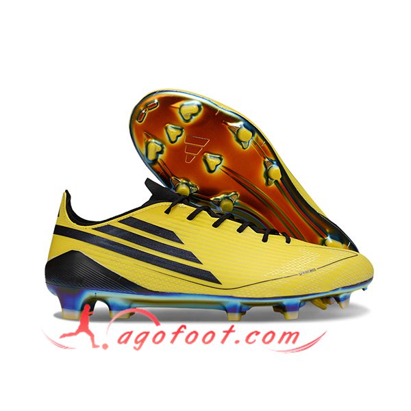 Adidas Chaussures de Foot F50 ELITE FG Jaune/Noir