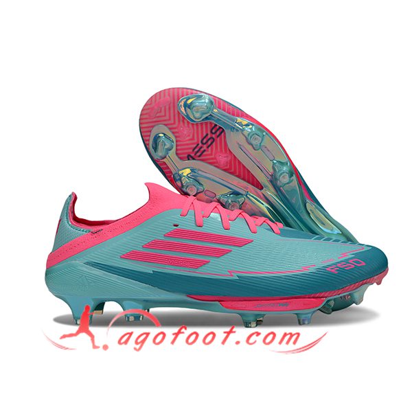 Adidas Chaussures de Foot F50+.1 FG Vert/Rose