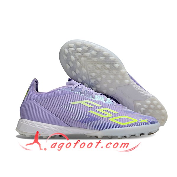 Adidas Chaussures de Foot F50 PRO TF Pourpre/Vert
