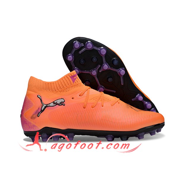 PUMA Chaussures de Foot FUTURE 8 ULTIMATE AG Orange/Pourpre