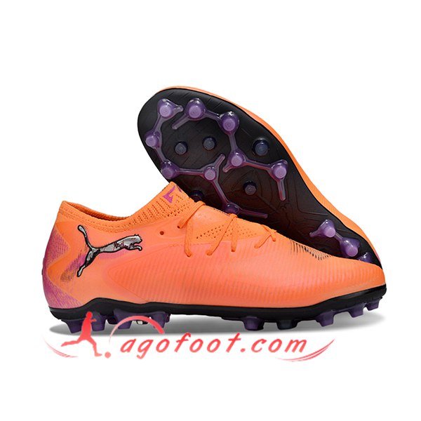 PUMA Chaussures de Foot FUTURE 8 ULTIMATE AG Orange/Pourpre -02