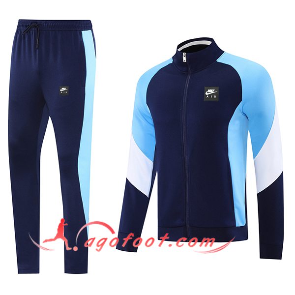 Ensemble Survetement de Foot Veste Nike Bleu/Blanc 2025/2026