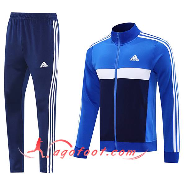 Ensemble Survetement de Foot Veste Adidas Bleu/Blanc 2025/2026