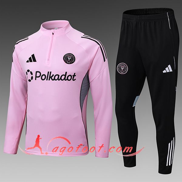 Ensemble Survetement de Foot Inter Miami CF Enfant Rose/Noir 2025/2026