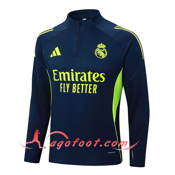 Sweatshirt Training Real Madrid Bleu/Vert 2025/2026 -02