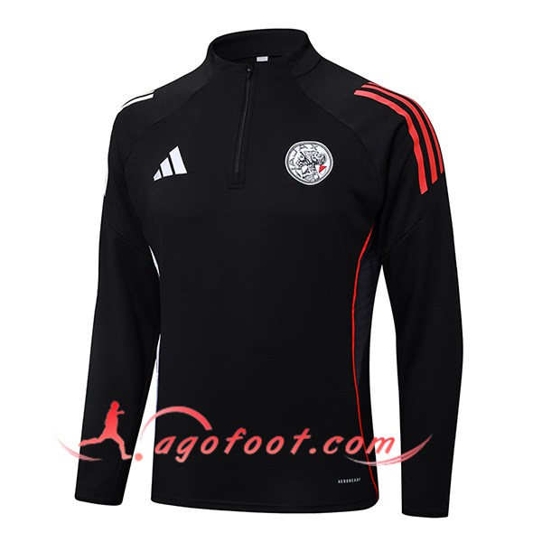 Sweatshirt Training Ajax Noir/Rouge 2025/2026