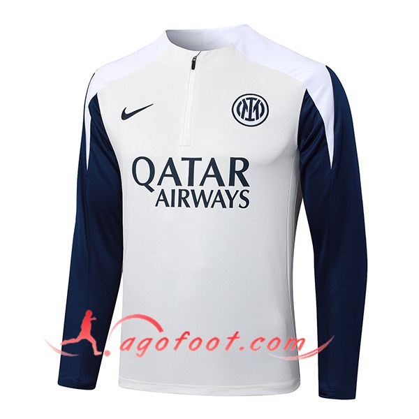Sweatshirt Training Inter Milan Beige/Blanc/Bleu 2025/2026