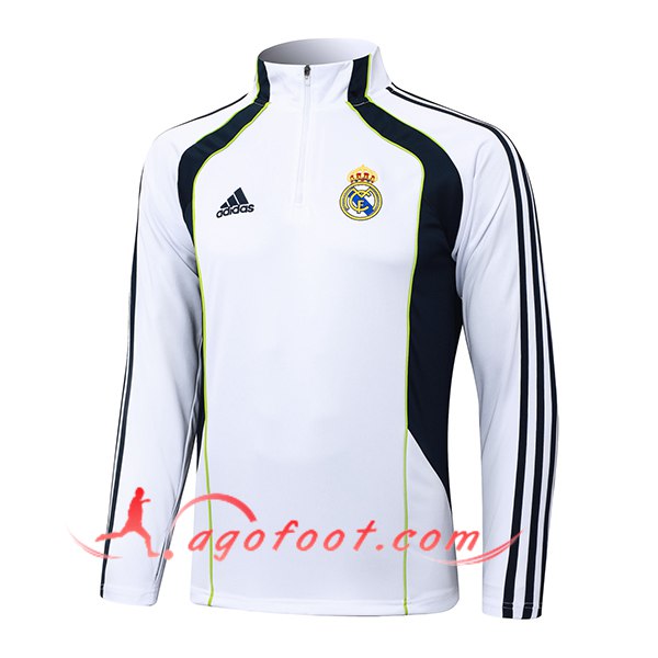 Sweatshirt Training Real Madrid Blanc/Noir/Vert 2025/2026
