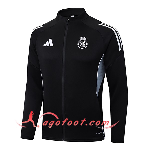 Veste Foot Real Madrid Noir/Gris 2025/2026 -02