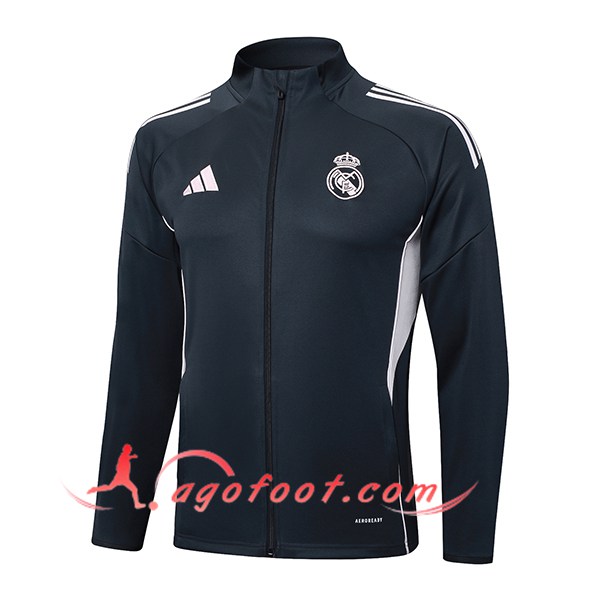 Veste Foot Real Madrid Gris Foncé 2025/2026