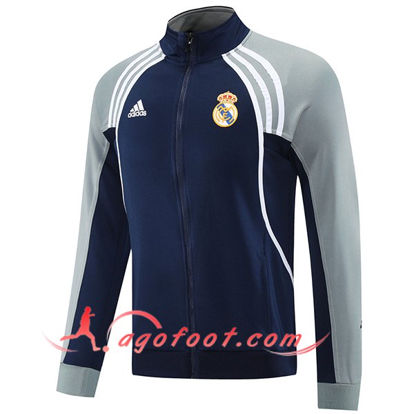 Veste Foot Real Madrid Bleu/Gris/Blanc 2025/2026