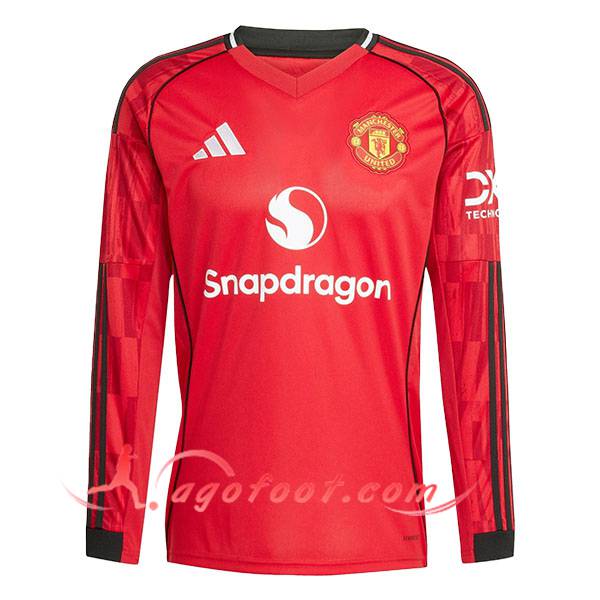 Nouveau Maillot de Foot Manchester United Manches Longues Domicile 2025/2026