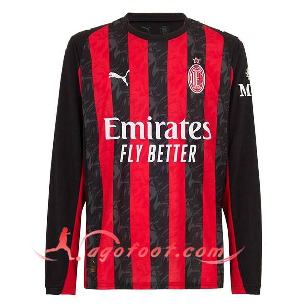 Nouveau Maillot de Foot Milan AC Manches Longues Domicile 2025/2026