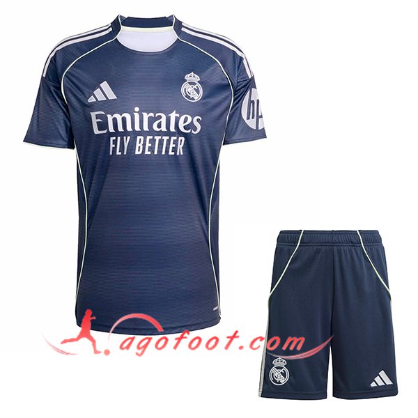 Nouveau Maillot de Foot Real Madrid Enfant Exterieur 2025/2026