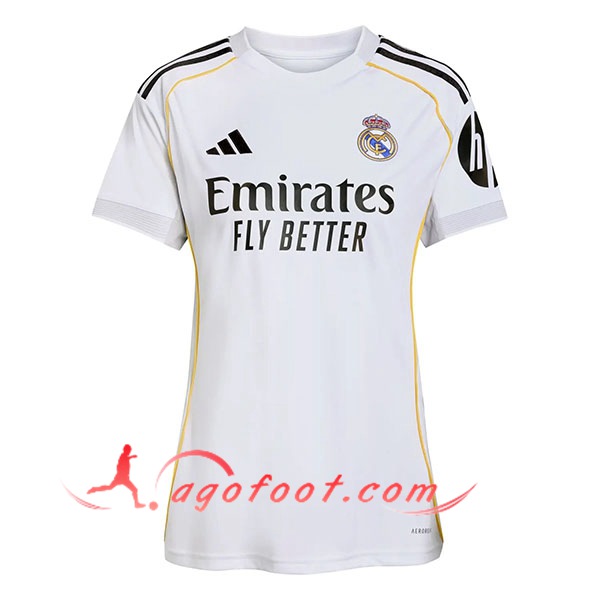 Nouveau Maillot de Foot Real Madrid Femme Domicile 2025/2026