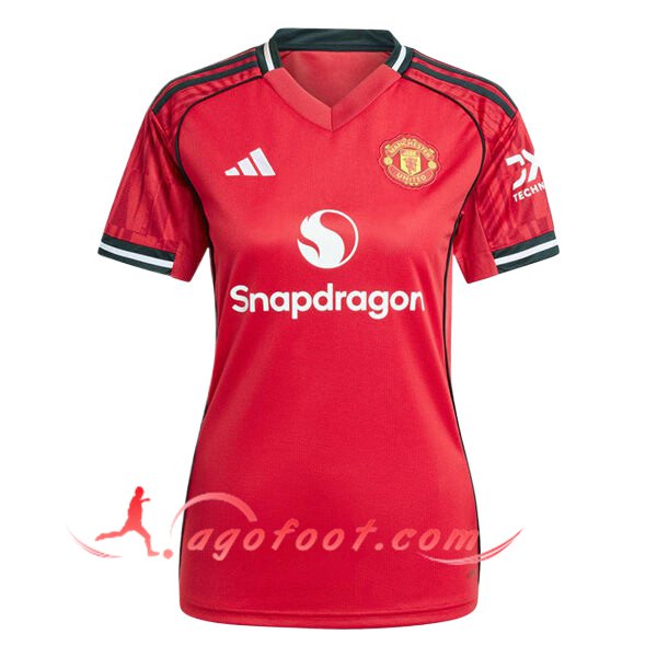 Nouveau Maillot de Foot Manchester United Femme Domicile 2025/2026