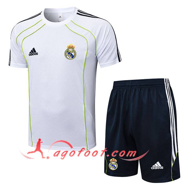 Ensemble Training T-Shirts Real Madrid Blanc/Vert 2025/2026