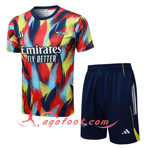 Ensemble Training T-Shirts Arsenal Rouge/Bleu/Jaune 2025/2026