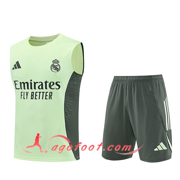 Ensemble Training Debardeurs Real Madrid Vert 2025/2026