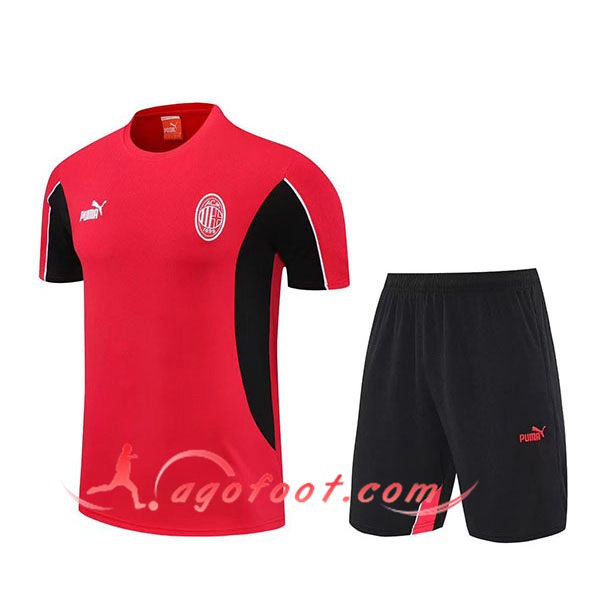 Ensemble Training T-Shirts Milan AC Rouge/Noir 2025/2026 -02