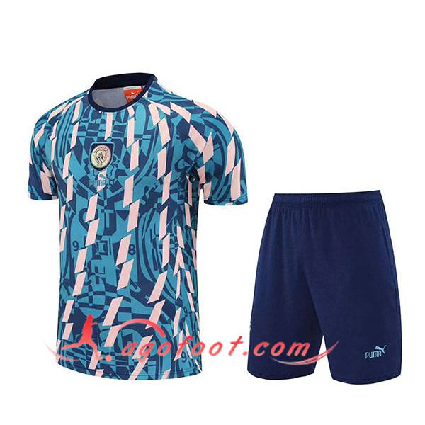 Ensemble Training T-Shirts Manchester City Bleu/Beige 2025/2026