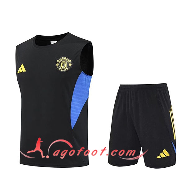 Ensemble Training Debardeurs Manchester United Noir/Bleu 2025/2026