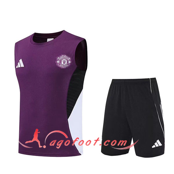 Ensemble Training Debardeurs Manchester United Pourpre/Noir/Blanc 2025/2026
