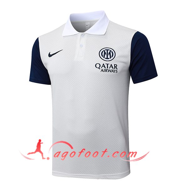 Polo Foot Inter Milan Blanc/Bleu 2025/2026