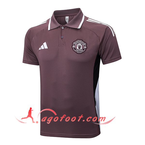 Polo Foot Manchester United Pourpre/Noir/Blanc 2025/2026