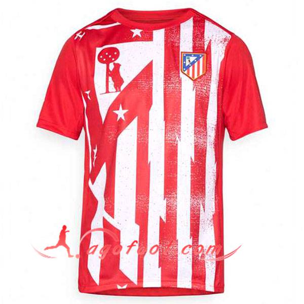 Training T-Shirts Atletico Madrid Rouge/Blanc 2025/2026