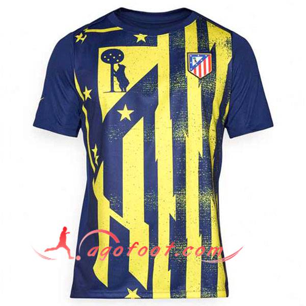 Training T-Shirts Atletico Madrid Bleu/Jaune 2025/2026