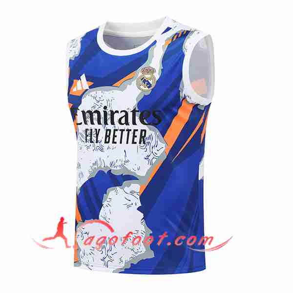 Training Debardeurs Real Madrid Blanc/Bleu/Orange 2025/2026