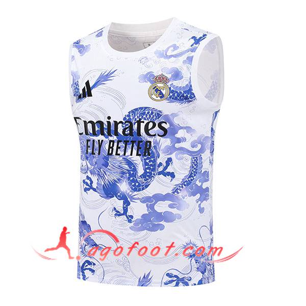 Training Debardeurs Real Madrid Blanc/Bleu 2025/2026