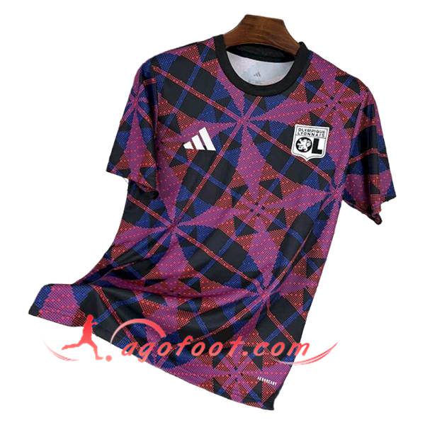 Training T-Shirts Lyon Pourpre/Noir 2025/2026