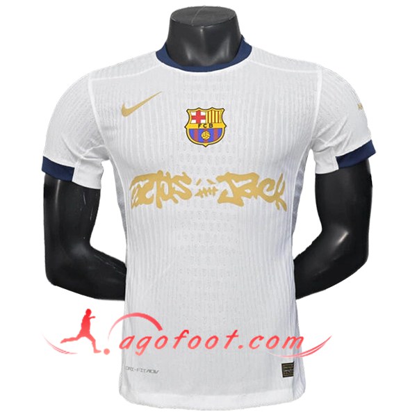Training T-Shirts FC Barcelone Blanc/Jaune 2025/2026