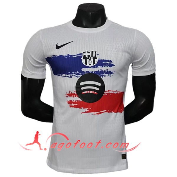 Training T-Shirts FC Barcelone Blanc/Bleu/Rouge 2025/2026
