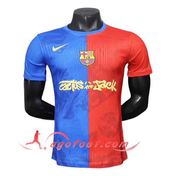 Training T-Shirts FC Barcelone Bleu/Rouge 2025/2026 -02