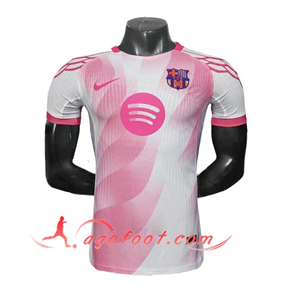 Training T-Shirts FC Barcelone Rose/Blanc 2025/2026
