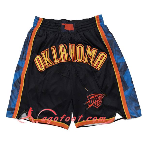 Shorts NBA Oklahoma City Thunder 2025/26 Noir/Bleu/Orange -02