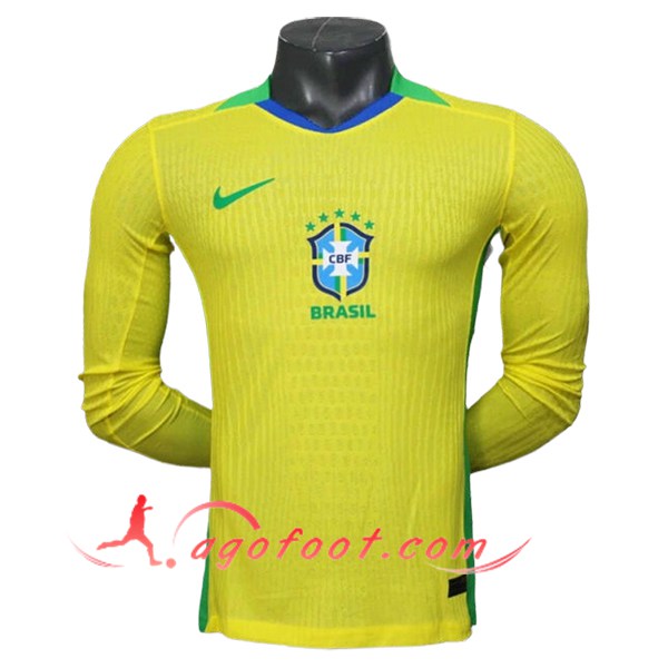 Maillot Equipe Foot Bresil Domicile Manches Longues 2025/2026